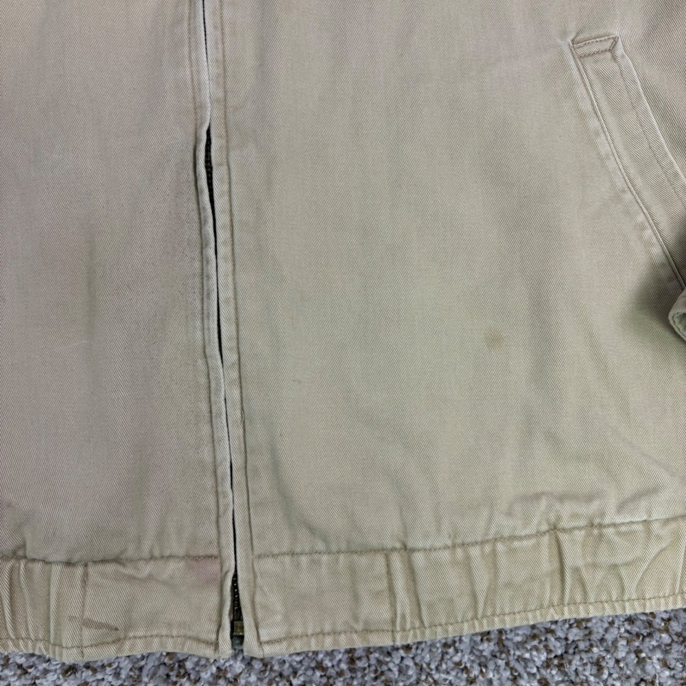 Polo Ralph Lauren Mens XL Harrington Jacket Tan Khaki Plaid Lined Cotton Twill - Picture 6 of 14
